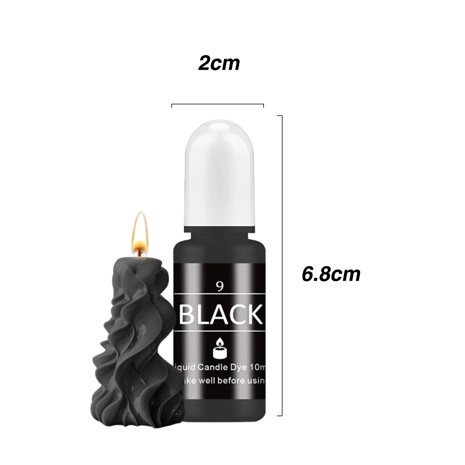 Liquid Candle Dye Pigment 10ml (0.34 fl oz) - Aromatherapy & DIY Candle Colorant
