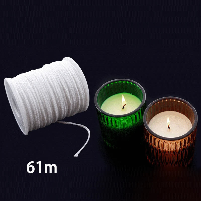 120-Pack Waxed Cotton Candle Wicks with Metal Stands, Smokeless Wicks for DIY Soy, Gel & Paraffin Candle Making