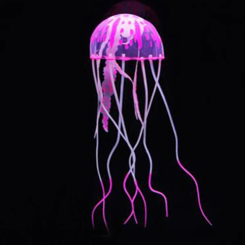 Artificial Glowing Jellyfish Aquarium Ornament Luminous Swimming Fish Tank Decoration