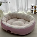 Plush Oval Pet Bed for Dogs & Cats — Thickened Machine-Washable All-Season Cushion for Small, Medium & Large Breeds