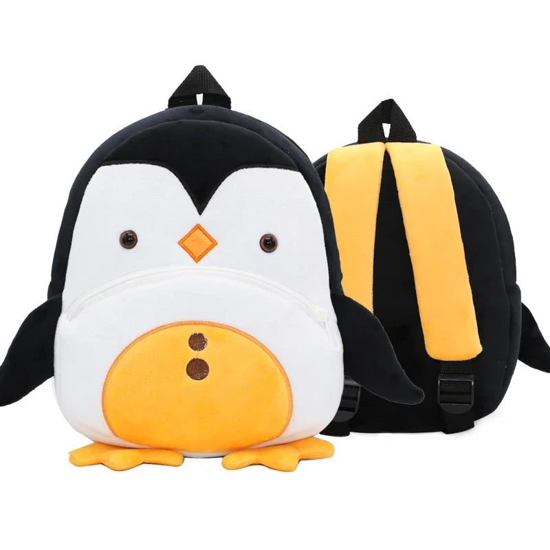 Cute Plush Animal Kids Backpack - Cartoon School Bag for Girls & Boys, Soft Preschool Backpack