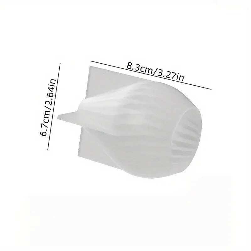 3D Spiral Striped Silicone Candle Mold for DIY Scented Candles, Wax, Soap & Resin (8 x 8 x 15 cm / 3.1 x 3.1 x 5.9 in)