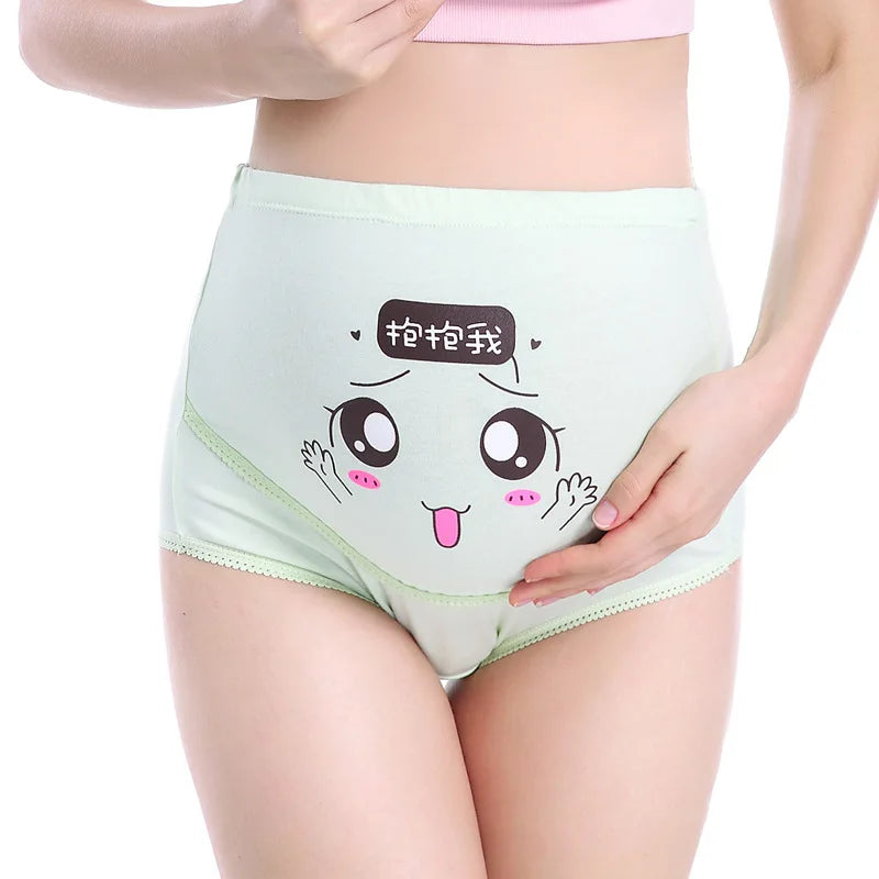 High Waist Cotton Maternity Panties for Pregnant Women, Abdominal Support Pregnancy Underwear