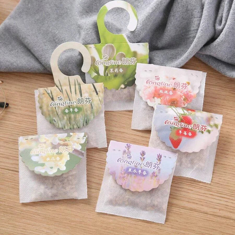 5/10-Pack Hanging Scented Sachets for Closet & Drawers — Long-Lasting Aromatherapy Air Freshener & Moth Repellent