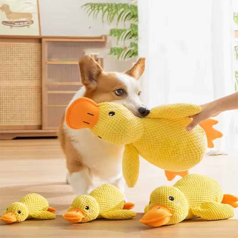 Plush Duck Dog Toy – Interactive Squeaky Cuddle Toy for Dogs, Boredom Relief & Comfort