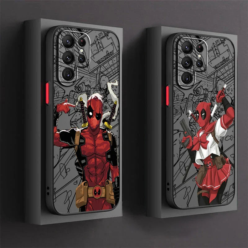 Marvel Hero Frosted Translucent For Samsung Galaxy S24 S23 S22 S21 S20 FE S10 S9 S8 Plus Ultra Pro 5G Funda