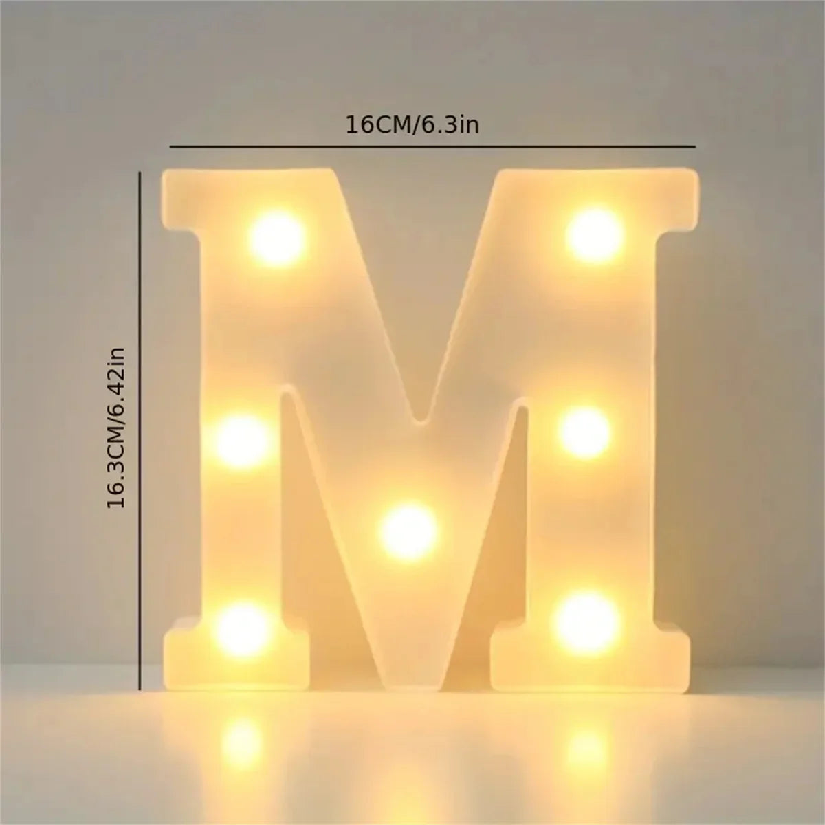 16cm (6.3 in) LED Marquee Letter & Number Light - Battery-Operated Night Lamp for Home, Wedding, Bar & Party Decor