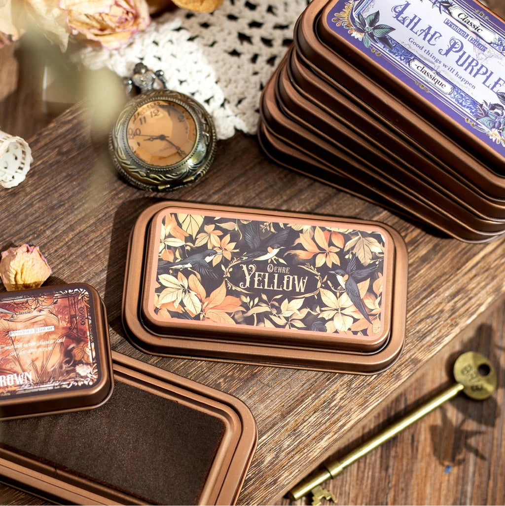 Retro Gothic Ink Pad for DIY Crafts & Scrapbooking – for Rubber and Wooden Stamps, Paper Stationery