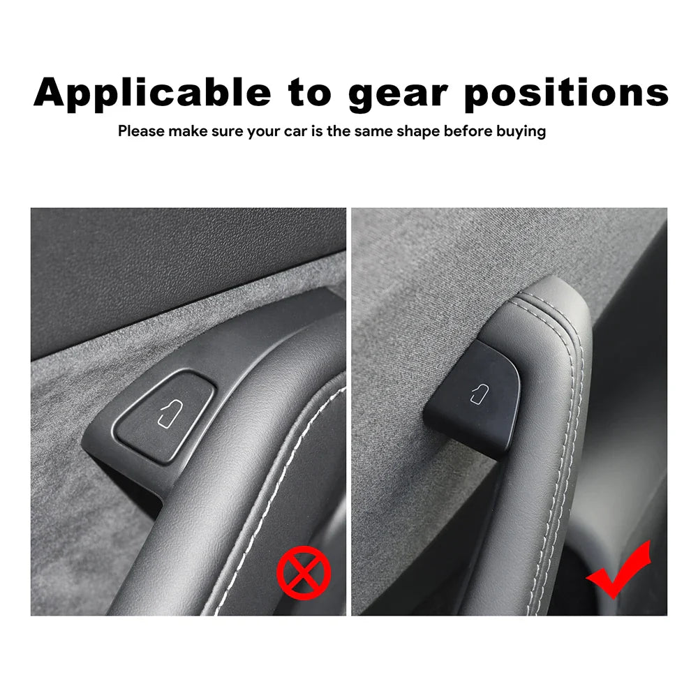 Premium Italian Alcantara Suede Door Switch Trim Cover - Interior Car Accessories (4-Pack)