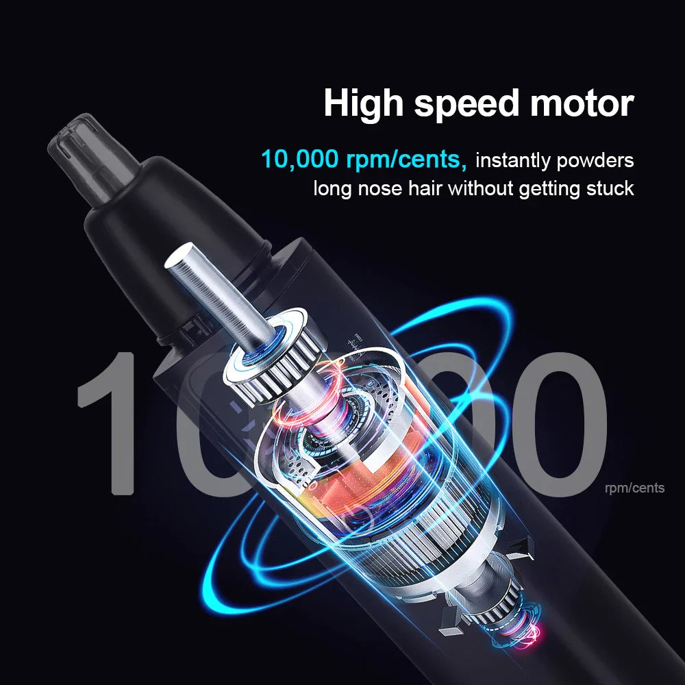 Rechargeable Electric Nose & Ear Hair Trimmer – USB-C Portable Waterproof Painless Groomer for Men & Women