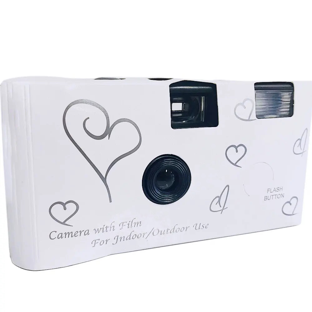 Disposable 35mm Film Camera with Flash - Vintage Single-Use 12-Exposure for Weddings & Parties