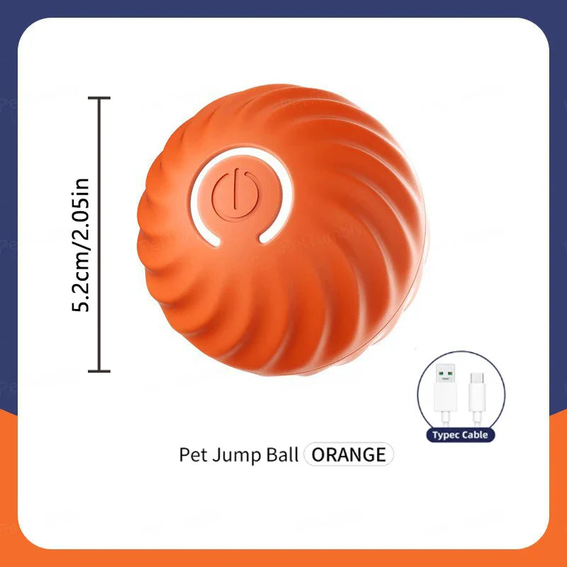 Interactive Rechargeable Pet Ball Toy USB — Automatic Moving Bouncing Ball for Puppies & Kittens, 5.2 cm (2.05 in)