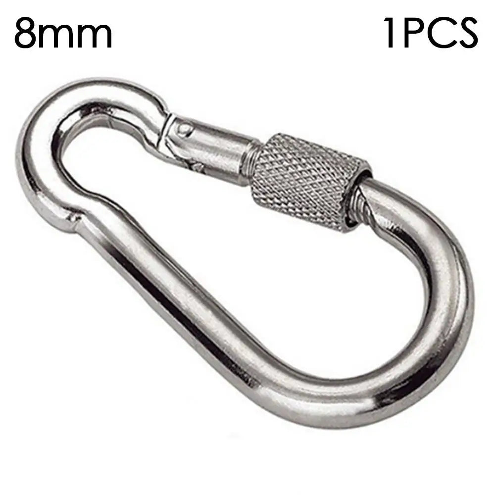 M4-M12 304 Stainless Steel Screw-Lock Quick Link Carabiner 1/2-Pack Outdoor Climbing & Camping Gear