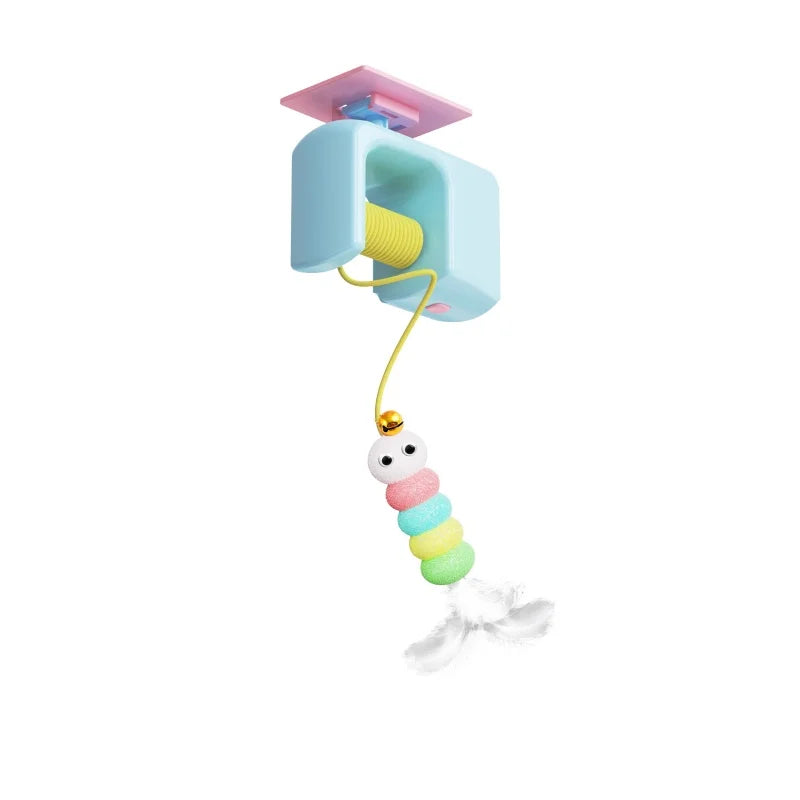 Rechargeable Interactive Hanging Door Cat Toy, Automatic Flying Bird for Cat Hunting & Stress Relief