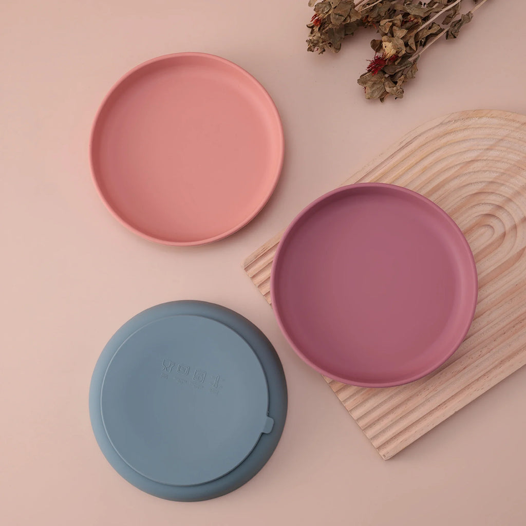 Food-Grade Silicone Baby Plate with Suction Base — Anti-Slip BPA-Free Toddler Feeding Bowl
