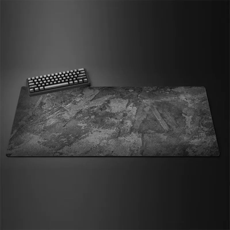 Gray Extended Mouse Pad – Stitched Edge XXL / Large Desk Mat, Non-Slip Rubber Gaming & Office Mousepad