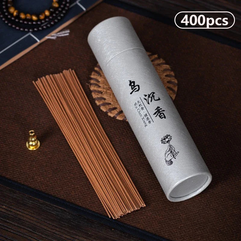400-Pack Natural Sandalwood, Agarwood and Wormwood Incense Sticks for Home, Prayer & Blessing Ceremony