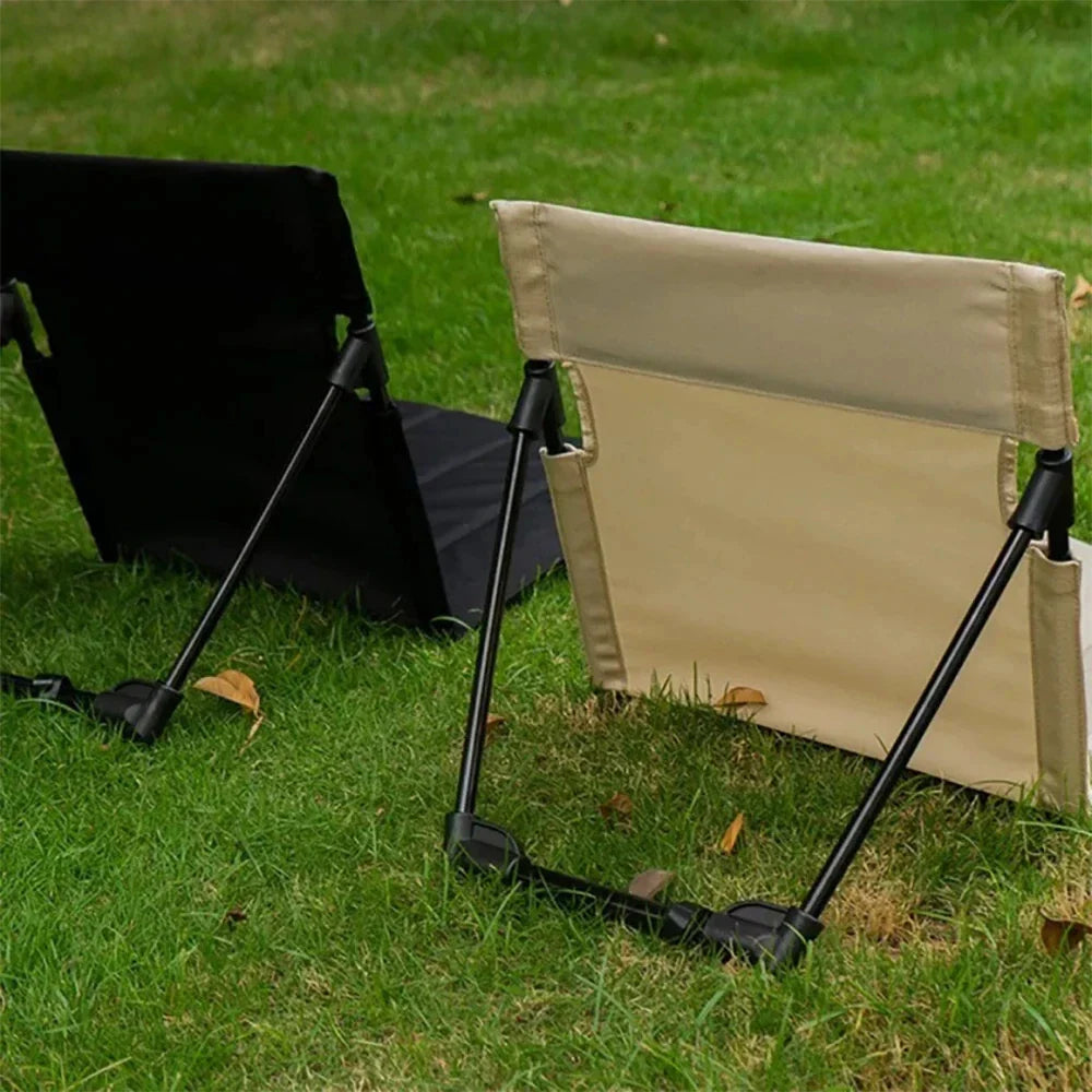 Foldable Camping Chair with Padded Backrest — Portable Folding Beach, Picnic & Garden Chair