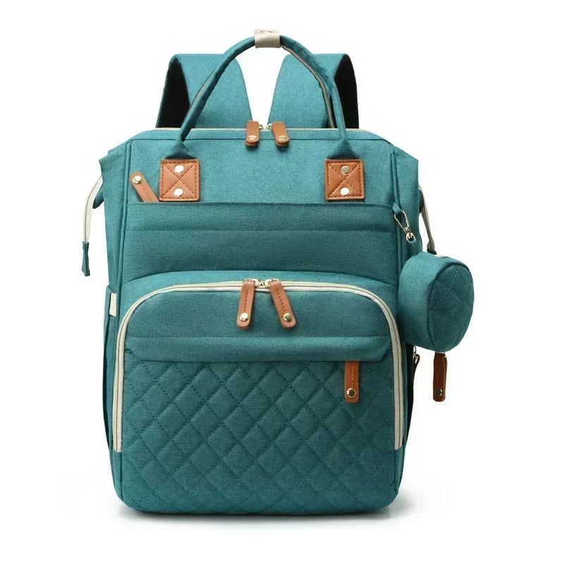 Large Waterproof Diaper Bag Backpack with USB Charging Port – 20–35L Maternity Nappy Bag with Insulated Bottle Pockets & Wet/Dry Separation