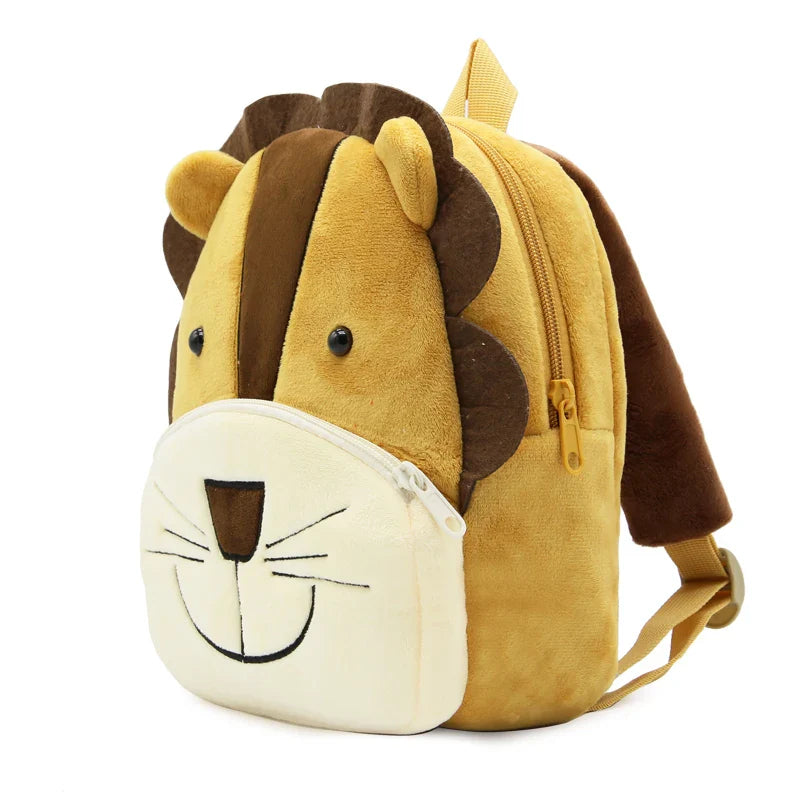 Toddler Plush Lion Backpack for Kindergarten – Cute Cartoon Kids School Bag (1–3 Years)