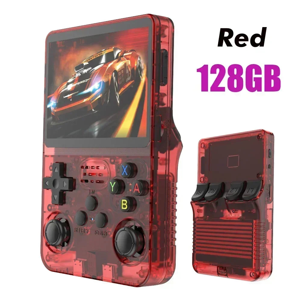 Retro Handheld Game Console 3.5" IPS (8.9 cm) 64GB Portable Linux Player, Preloaded 15,000+ Games, USB-C Charging