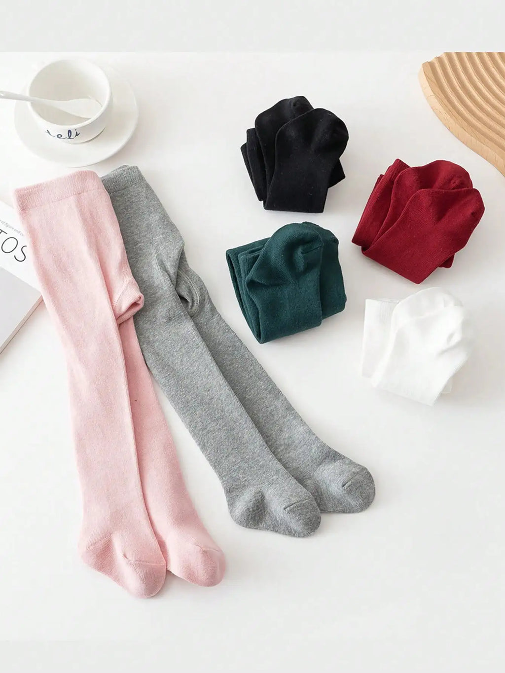 Baby & Toddler Tights Pantyhose - Newborn to 6Y Elastic Waist Solid Color