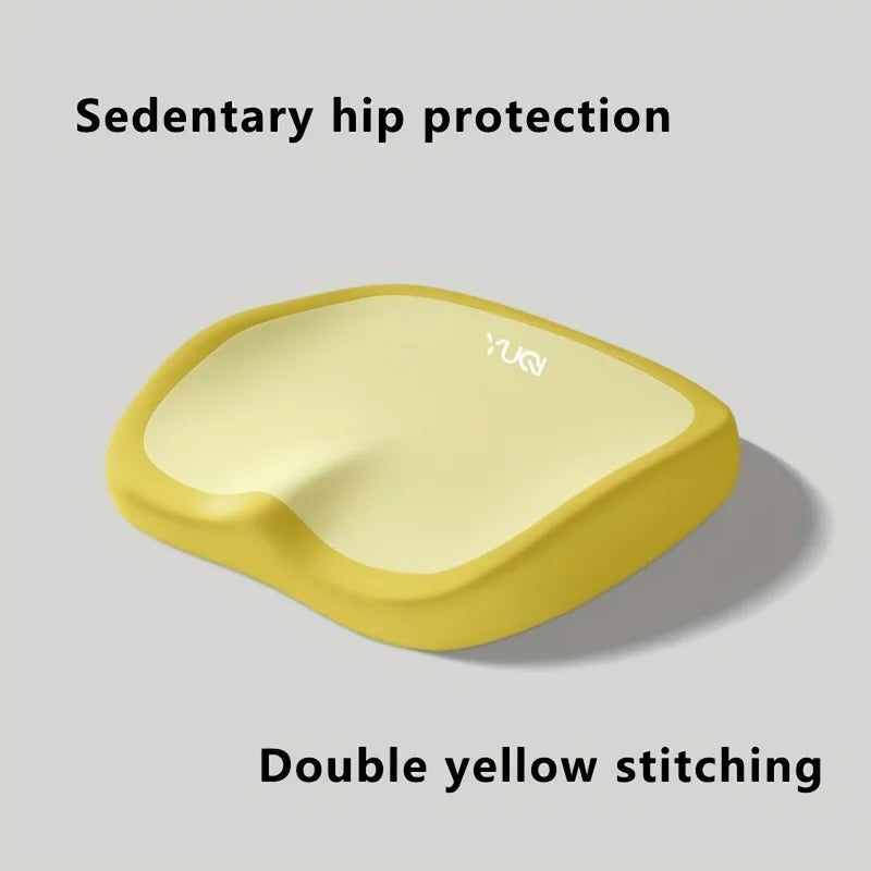 Ergonomic Memory Foam Seat Cushion – Portable Lumbar & Hip Support for Office, Car and Home with Removable Washable Cover