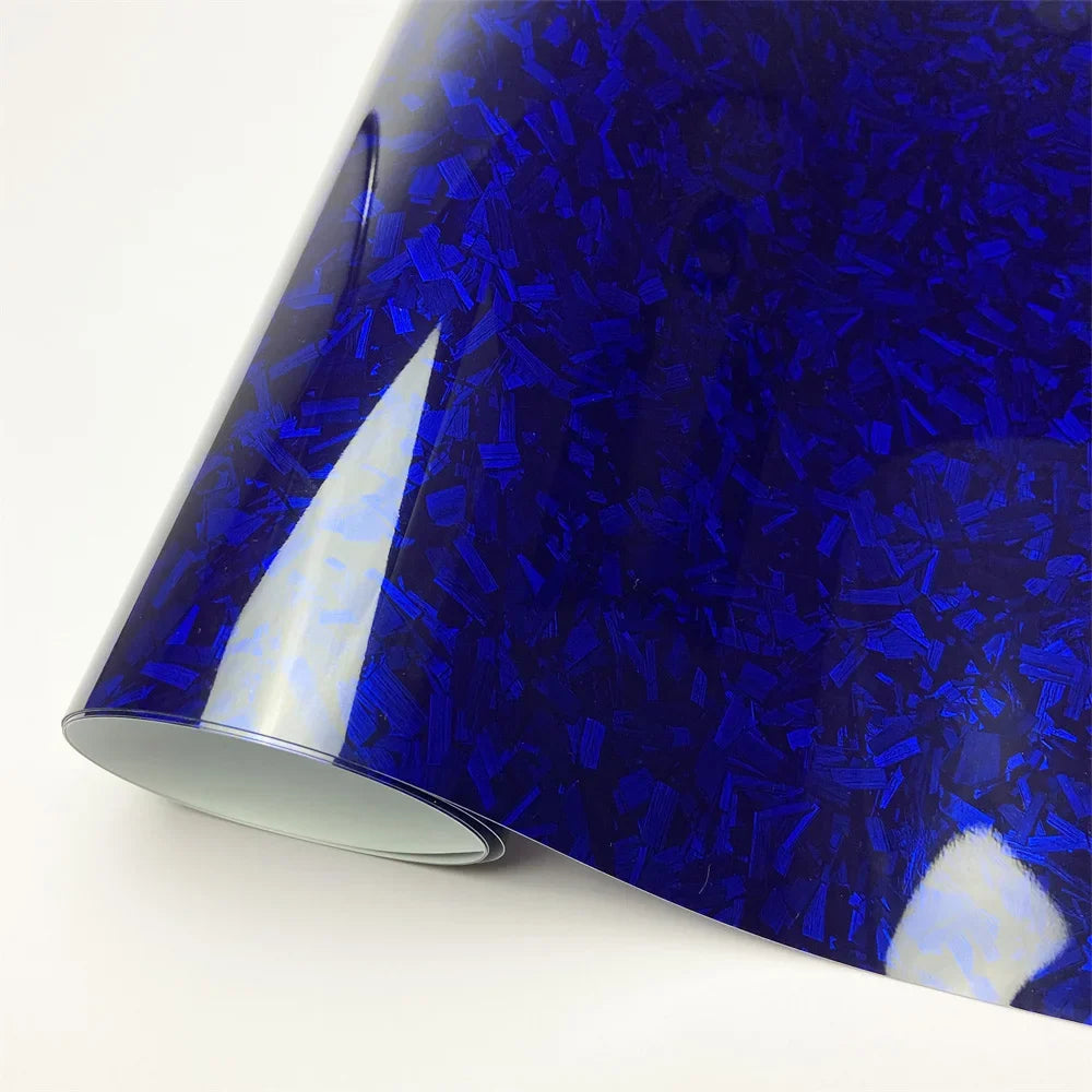 Glossy Laser Forged Carbon Fiber Vinyl Wrap Self-Adhesive Waterproof Car Film - 10/20/30/50 cm x 152 cm (3.94/7.87/11.81/19.69 in x 59.84 in)