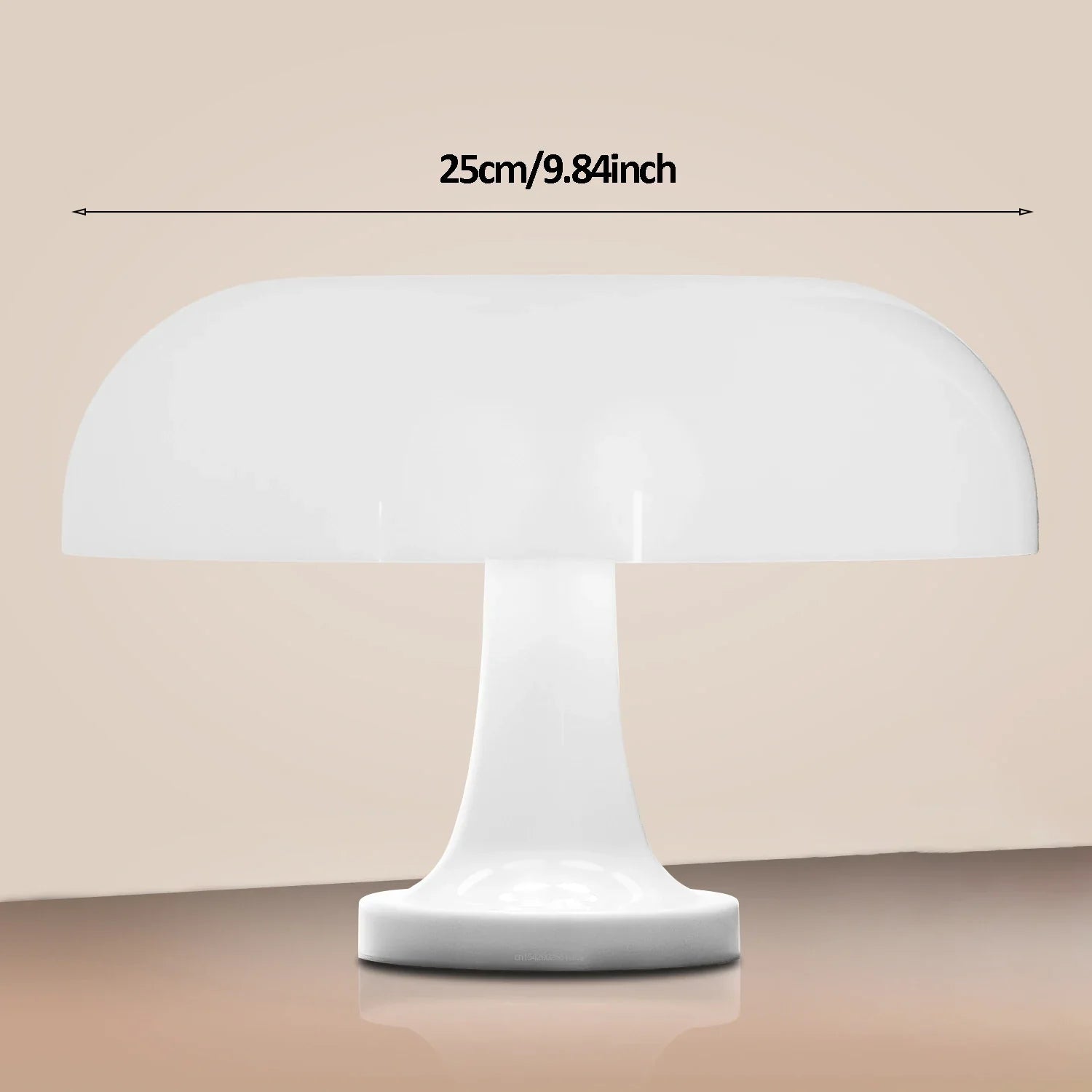 Mushroom Table Lamp Modern Bauhaus Bedside LED Lamp USB-C Rechargeable 3-Color Dimmable Orange