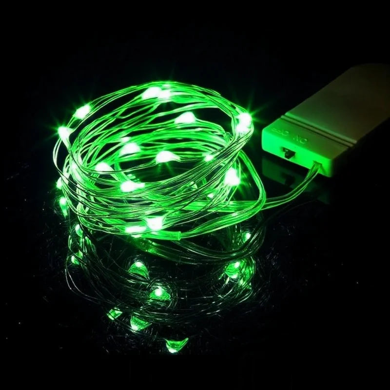 Battery Operated LED Fairy String Lights Waterproof Silver Wire 1–10m (3.3–32.8ft) 10–100 LEDs for Wedding Party Christmas