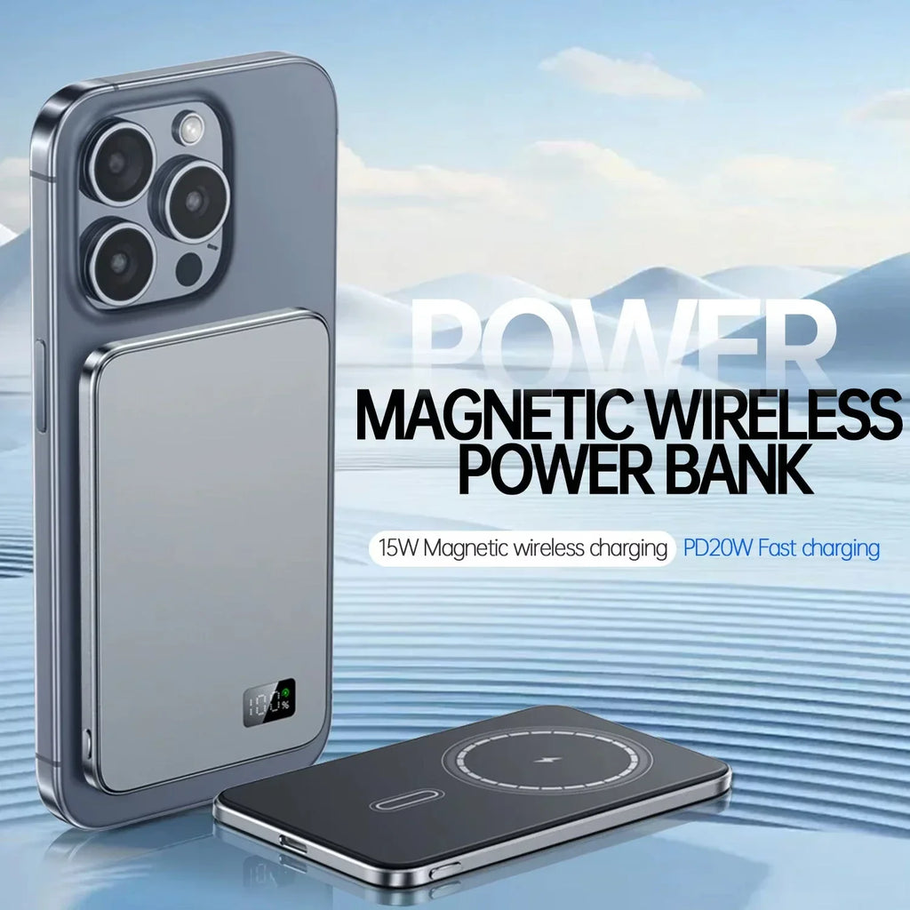 3-in-1 50000mAh Magnetic Wireless Power Bank 22.5W USB-C Portable External Battery Ultra-Slim 9.8mm (0.39 in)