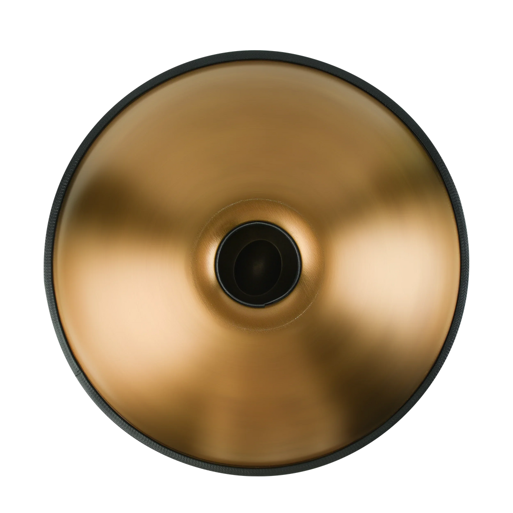 D Minor Kurd Handpan Drum – 22 in (56 cm) Steel Hand Drum, 9/10/12-Note 440Hz with Mallets & Woven Rattan Edge