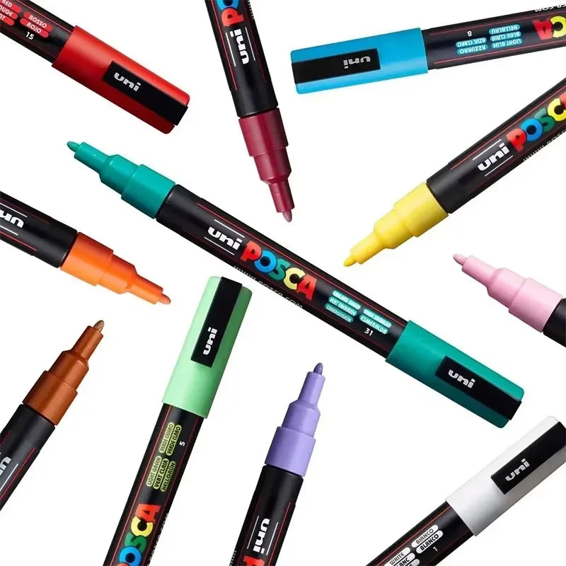 Acrylic Paint Marker Set – Waterproof Permanent Paint Pens for Fabric, Glass, Metal & Rock, Fine/Medium/Broad Tips, Assorted Color Packs