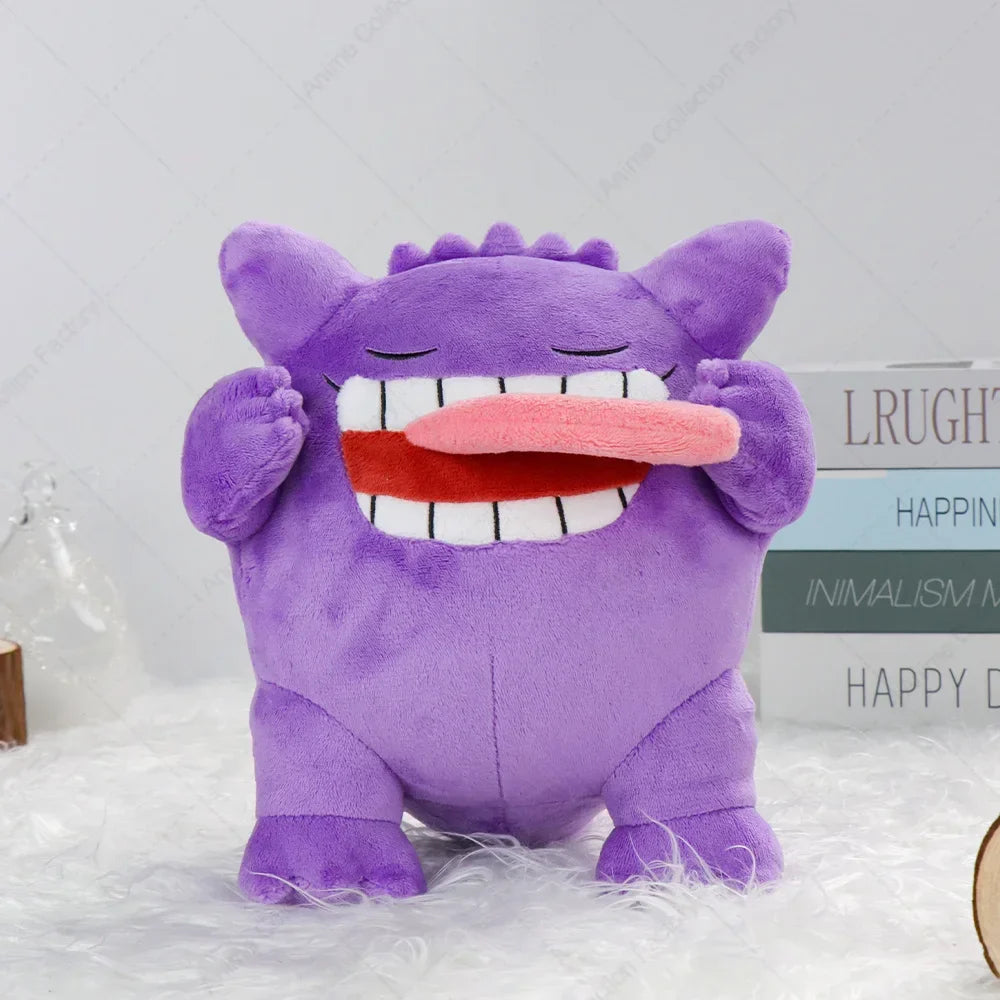 Sleeping Gengar Plush Toy Soft Anime Ghost Monster Peluche Doll Cute Birthday Gift for Kids