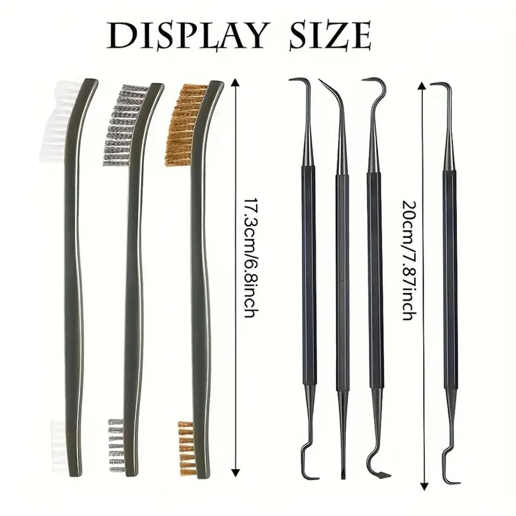 3/4/7-Pack Double-Ended Hook & Wire Brush Set – Reusable Cleaning & Polishing Brushes for Car, Home & DIY