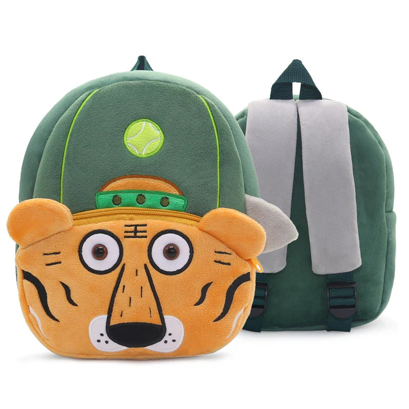 Plush Cartoon Animal Kids Backpack – Toddler & Preschool School Bag Ages 2–6