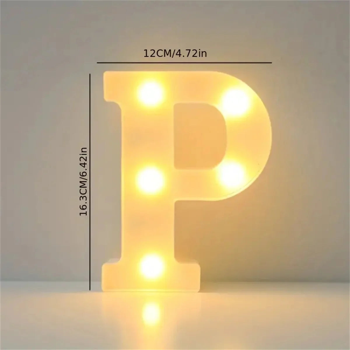 16cm (6.3 in) LED Marquee Letter & Number Light - Battery-Operated Night Lamp for Home, Wedding, Bar & Party Decor