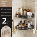 1/2/3-Pack Matte Black No-Drill Adhesive Shower Shelf – Rustproof Waterproof Wall-Mounted Organizer for Shampoo & Towels