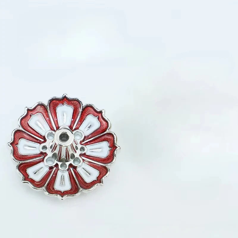 Lotus Alloy Incense Holder Small 1-Pack - Incense Burner for Sticks, Cones & Coils, Home Meditation Decor