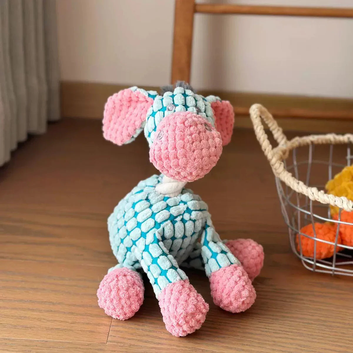 Donkey Plush Dog Toy with Squeaker – Interactive Chew & Fetch Toy for Small & Medium Dogs, 8.7–10.0 in (22–25.5 cm)