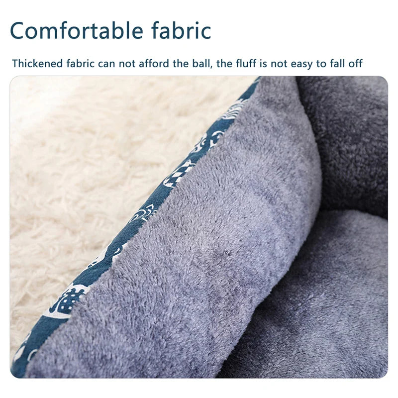Plush Winter Pet Bed for Dogs & Cats - Thickened Breathable Dog Sofa with Non-Slip Bottom, Multiple Sizes S-XXXL