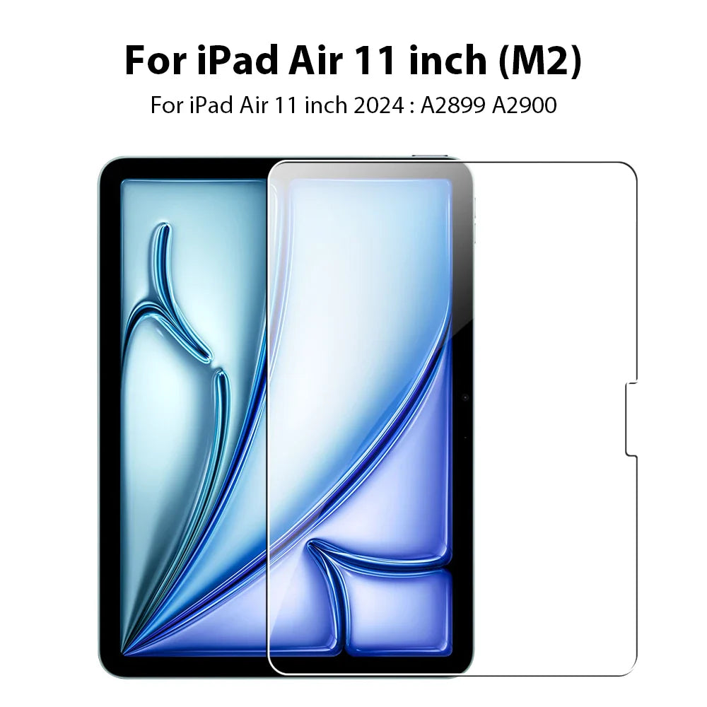Tempered Glass Screen Protector for iPad Pro 11/12.9/13-inch, iPad Air & iPad Mini - 9H Anti-Fingerprint HD Scratch Resistant