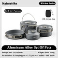 4-7 Person Camping Cookware Set - Lightweight Aluminum Pot Set for Outdoor Picnic & Backpacking