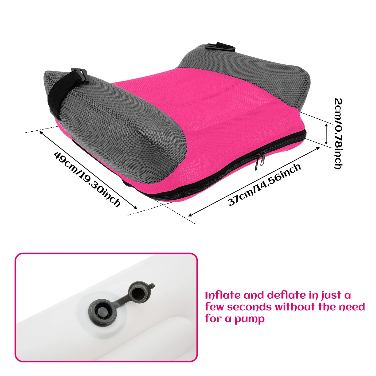 Inflatable Car Booster Seat for Kids – Portable PVC Travel Booster Cushion with Carry Bag, Universal