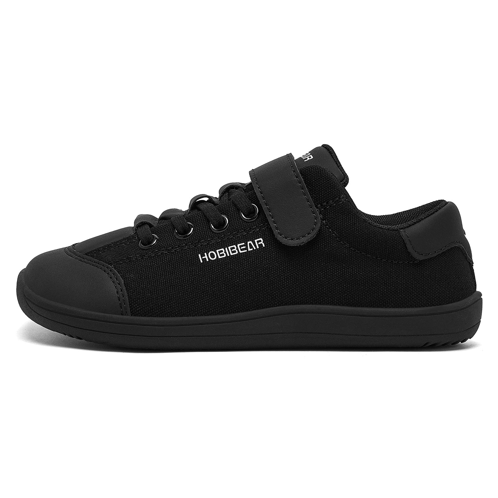 Kids Barefoot Wide Toe Minimalist Sneakers Unisex Lightweight Hook & Loop PU Leather & Textile Shoes