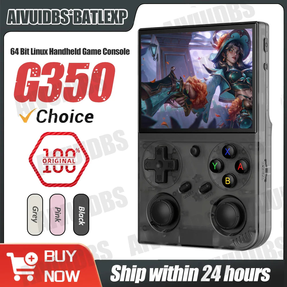 Retro Handheld Game Console 3.5-inch (8.9 cm) IPS Screen, Linux 64-bit, Dual Joystick, Vibration Motor, 64GB Built-in, Portable Retro Gaming Player