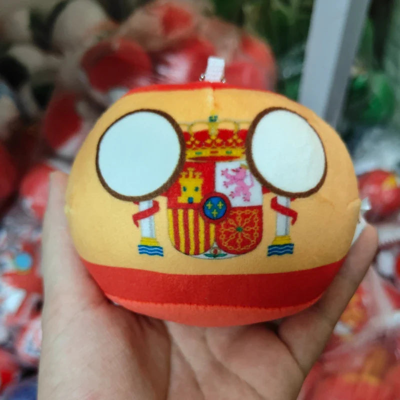 Polandball Countryball Plush Keychain 10 cm (3.9 in) 70 Designs Country Ball Pendant Stuffed Toy for Kids