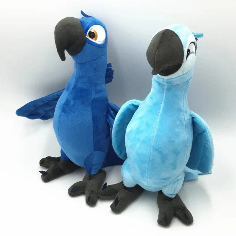 Blue Parrot Plush Toy 30cm (11.8 in) Blu and Jewel Stuffed Bird - Kids Christmas Gift