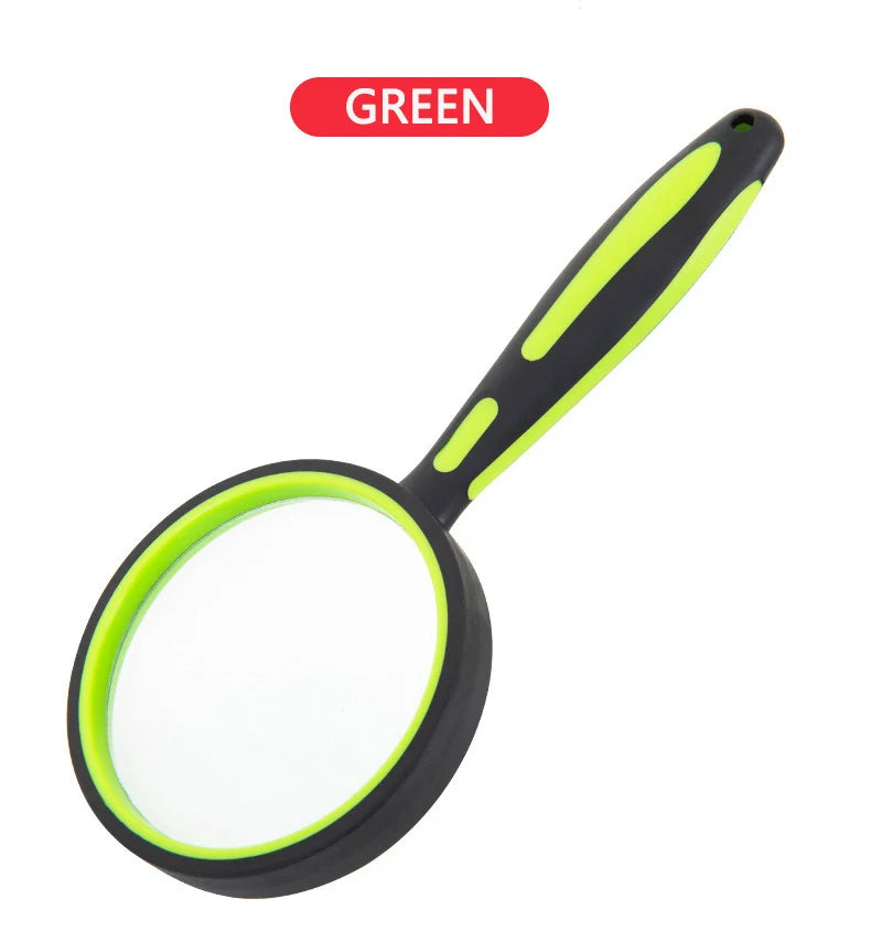 5-10X Adjustable Magnifying Glass with Non-Slip Rubber Handle, Kids Nature Explorer & Senior Reading Magnifier