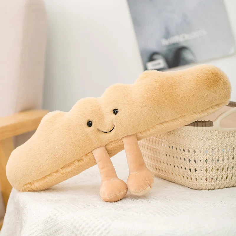 Cartoon Egg and Toast Plush Pillow Breakfast Stuffed Doll Cute Food Plush Gift
